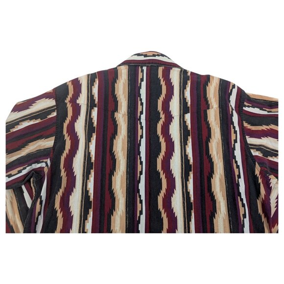 Vtg Wrangler Long Sleeve Shirt Sz‎ XL Snap Aztec Rodeo Cowboy Western Southwest - Picture 7 of 12